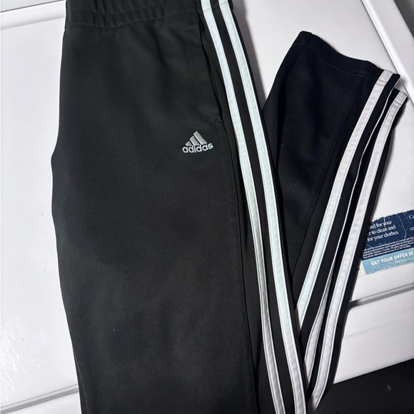 adidas Other - Adidas Black Track Pants with White Side Stripes
